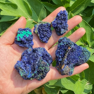 Natural Azurite Raw Stone Rough , Azurite Healing Crystal , Azurite Mineral Specimens , Rare Collector Blue Azurite , Birthday Gift