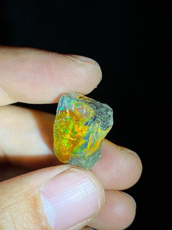 AAAエチオピアオパール原石、天然オイルジェムストーン、ジュエリー