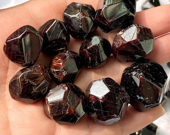Natural Polished Lot of Garnet Gemstone Freeform , Healing Red Garnet Gemstone , Crystal Polyhedron , Unique Gemstone Collection