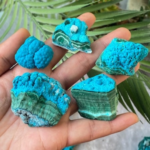 Rare Chrysocolla Malachite Raw Stone from Congo | Unique Mineral Specimen | Malachite Chrysocolla for Crystal Healing & Spiritual Growth