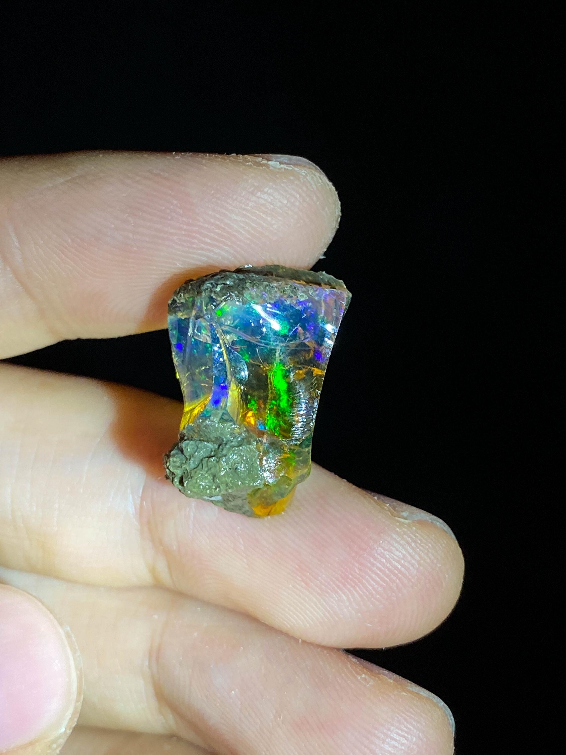 AAAエチオピアオパール原石、天然オイルジェムストーン、ジュエリー
