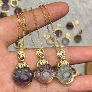 Natural Fluorite Carved Paw , Cute Gemstone Paw , Crystal Cat&#39;s Paw , Home Decoration , Fluorite Paw Undrilled Paw , Birthday Gift