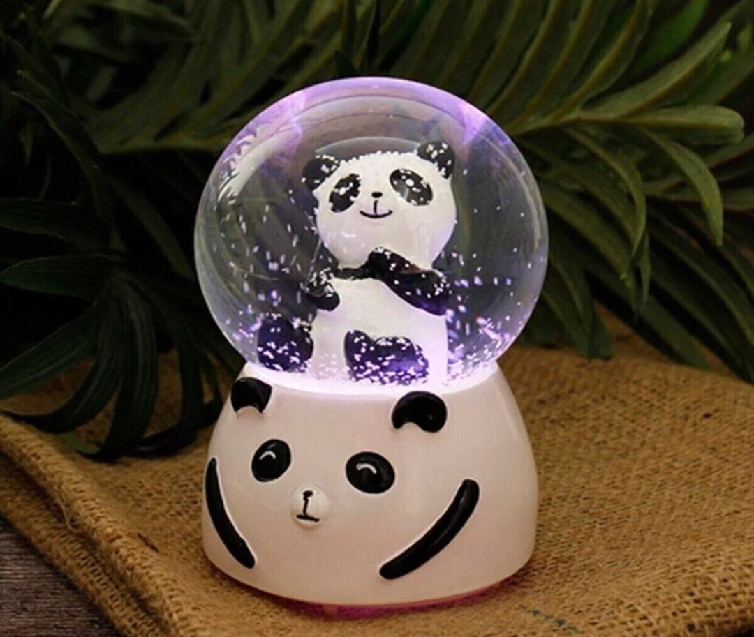 Panda Snow Globe Large Size Automatic Snow With Light and - Etsy