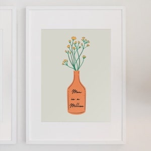 Relatable Mom Art, Mom Poster, Printable Wall Art, Mother Print, Quote Poster, Office Decor, Motivational Wall Art, Mom in a Million