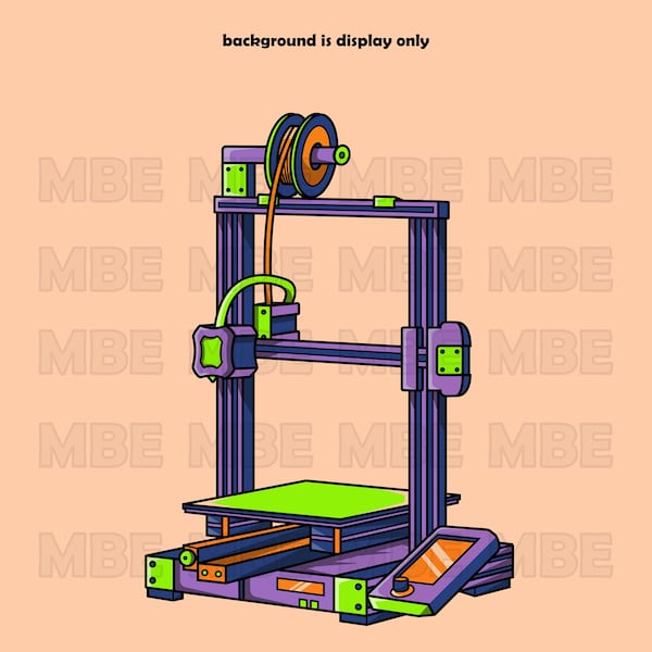 3D Printer Design #3 for merch items | tshirt sticker mug png 300 dpi