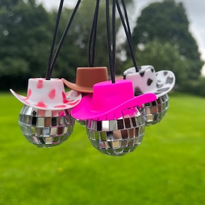 Cowboy Disco Ball Car Charm