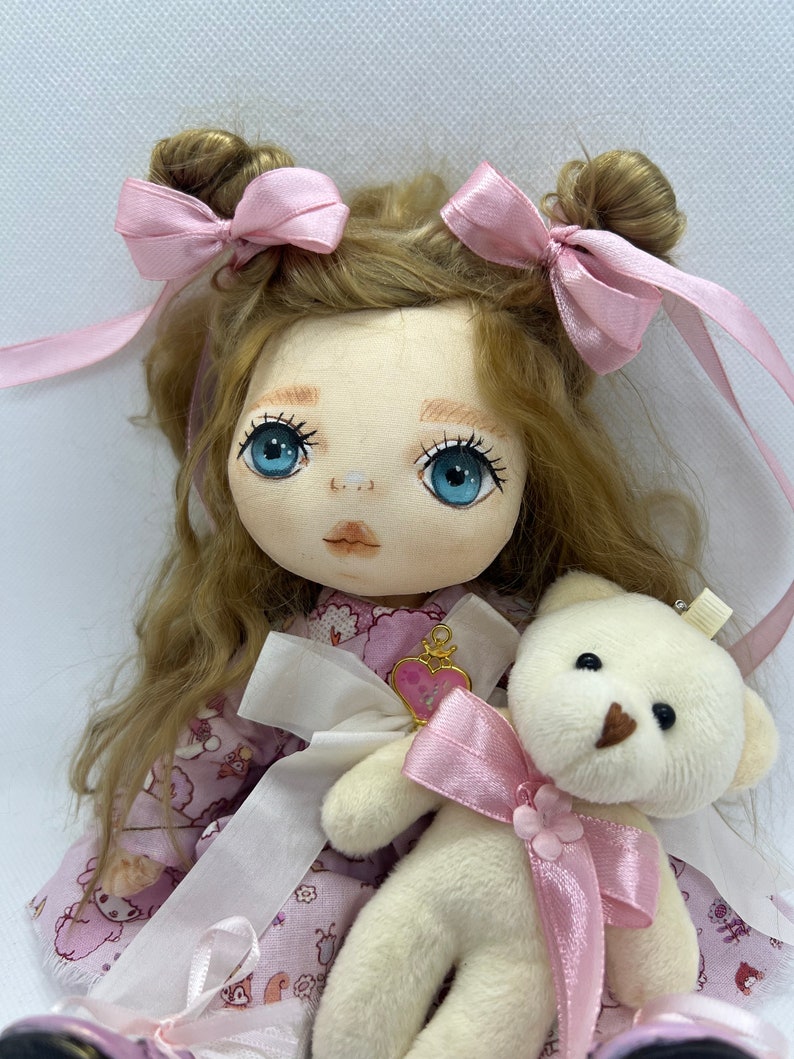 Rag doll, handmade doll, textile doll, fabric doll, interior doll, art doll