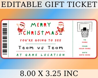 Basketball Game Ticket Surprise - Etsy
