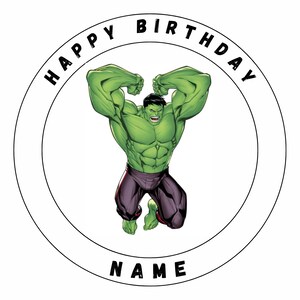 Hulk Smash Birthday Sticker