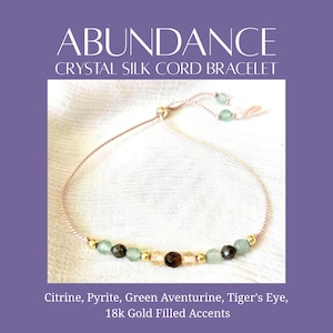 Abundance Crystal Bracelet Unisex | Dainty 4mm Citrine Pyrite Aventurine Tigers Eye | Success Wealth Prosperity Gold Gemstone Gift