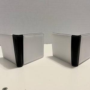 Blank Sublimation Wallet 2 pack Hombre Doble cara Premium PU Leather Sublimation Bifold Wallet