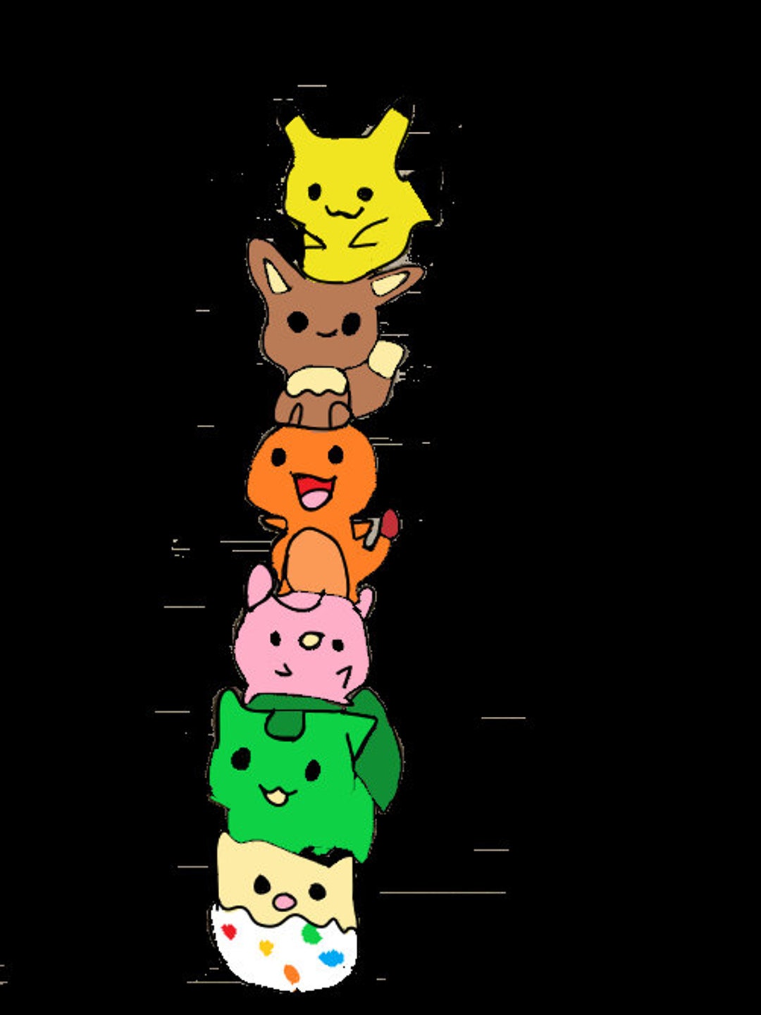 Pokemon Character Stack Pokémon Stack - Etsy