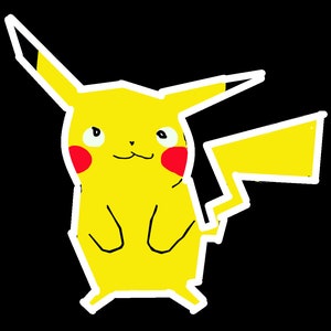 pikachu amarillo negro vinilo adhesivo animal