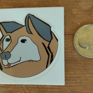 cachorro marrom cinza adesivo de vinil animal