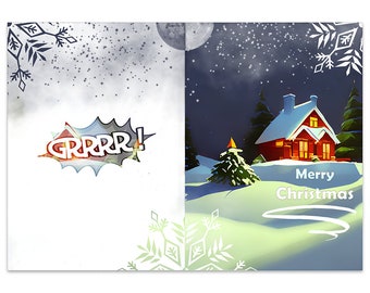 Printable Merry Christmas Card set, Printable Holiday Card, Happy Holidays Card, Instant Download