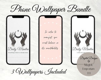Witchy Phone Wallpaper | Celestial Magic Lock Screen (Digital Download)