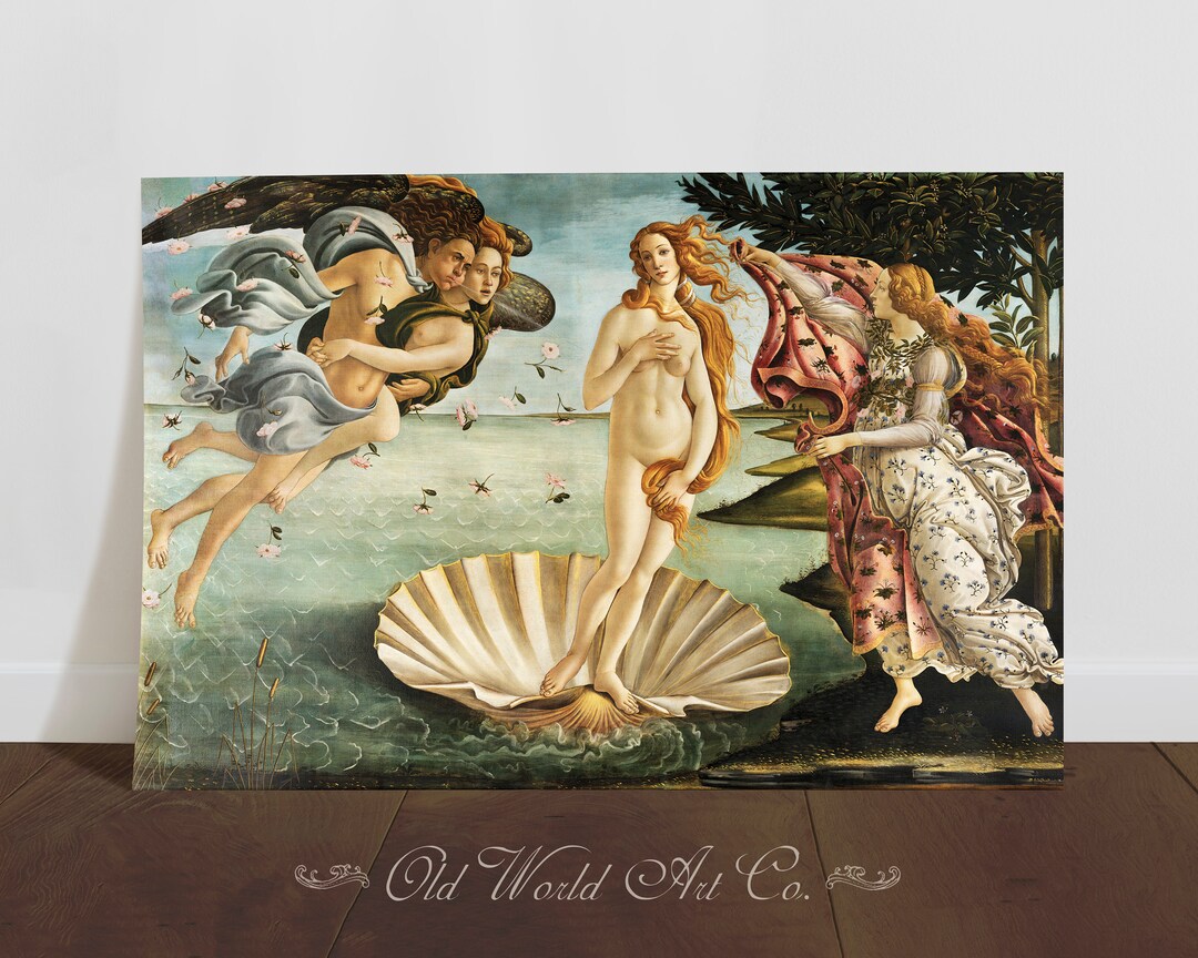 The Birth of Venus, Sandro Botticelli, Vintage Wall Art Prints