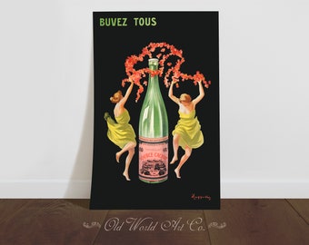 Vintage Bar Decor Poster, Evian Water Print, Leonetto Cappiello, Vintage Print, Vintage Italian Advertising Wall Art, Kitchen Decor