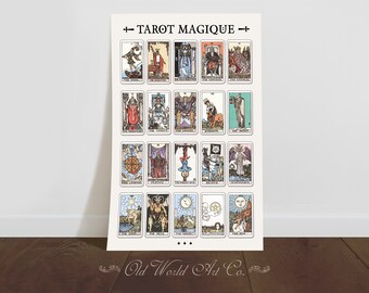 Tarot Gifts, Tarot Card Art Print, Tarot Card Wall Decor, Psychic Decor, Cool Wall Art, Tarot Deck Decor, Unique Tarot Decor, Gifts for Her