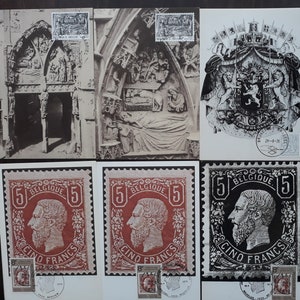 Conjunto de 32 POSTALES Vintage de BÉLGICA 1978-83, MC, Maxi Tarjetas, Todas diferentes, Arte, Pinturas, Esculturas, Cultura, Iglesia, Avión