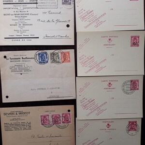 BELGIQUE 1941-1949 - 17 CARTES POSTALES anciennes, toutes différentes, oeuvres d'art, courrier professionnel, télégramme, téléphone - Belle paix de l'histoire !