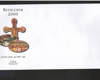 VENTE EN GROS - 20 lettres (4 x 5 chaque) - 1999-2000, BETHLEEM, Célébration en timbres, enveloppes premier jour, Noël 1999, 2000, Pâques 1999, 2000