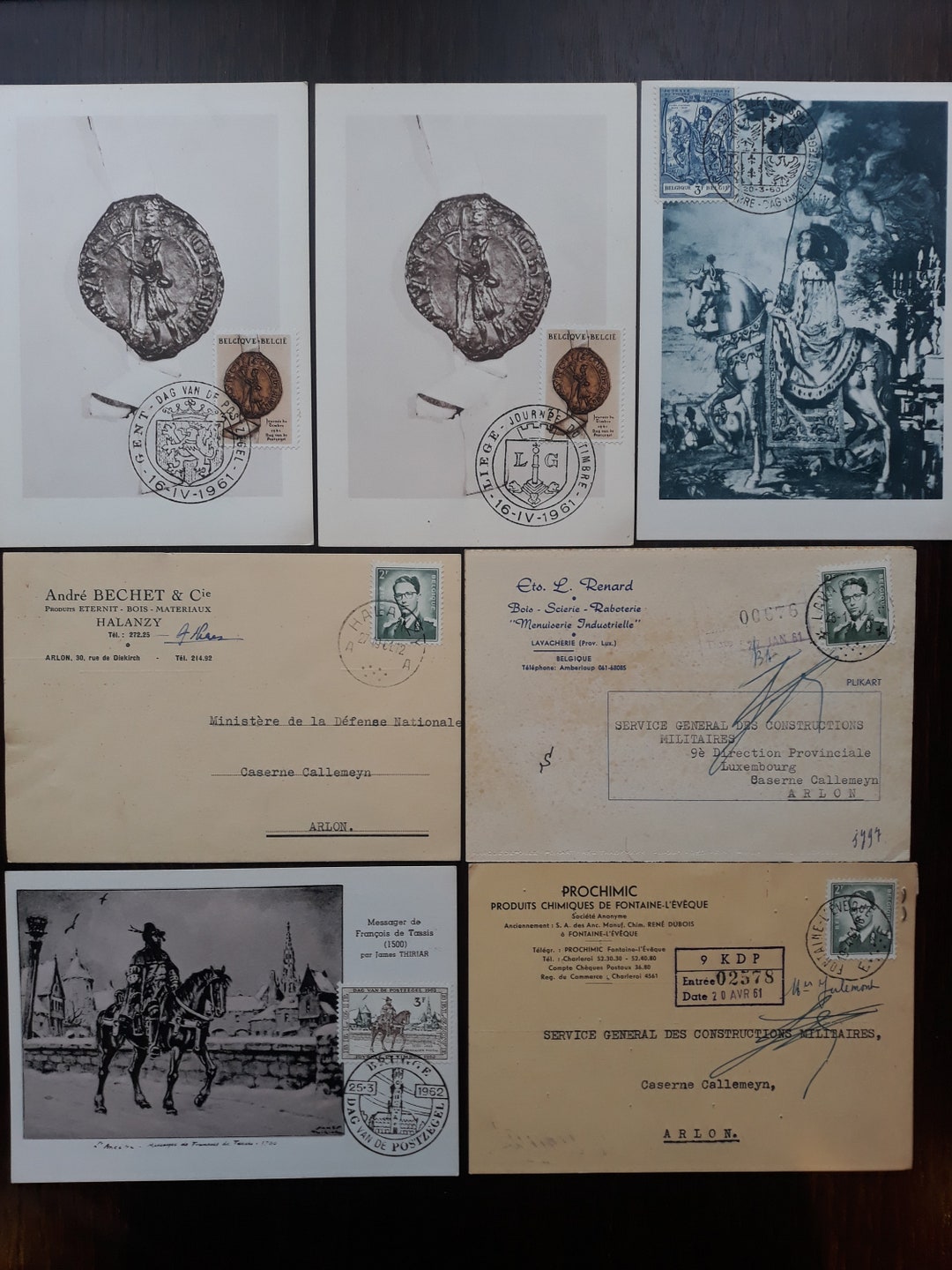 Set of 31 Vintage POSTCARDS, MC, Maxi Cards - From BELGIUM