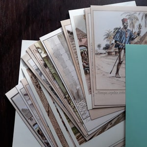 Lot de 12 cartes postales anciennes - BELGIQUE 1935, uniformes postaux historiques, musée de la poste de Bruxelles, chevaux, coursier, chien, art, peintures, inutilisé