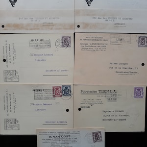 MIX - 27 CARTES POSTALES vintage, BELGIQUE 1950-1959 Mc, Maxi Cards, All Different, Art, Business Mail, Nice Peace of History