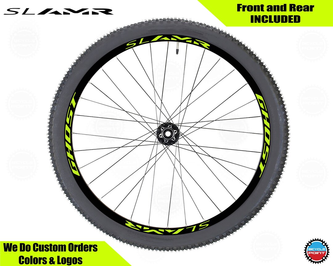 GHOST SL AMR Bicycle Rim Decals Set, Sticker Pack for Two Wheels