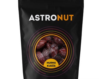 Astronut Natural Jumbo Jerusalem Dates 500g: Vegan Deluxe Snack - High Fiber, No Added Sugar - Perfect for Healthy Energy Boosts!