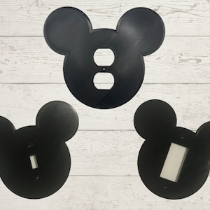 Mickey Mouse Head Light Switch Cover Disney Mickey Mouse Electrical Outlet Cover Toggle, Rocker, and Electric Outlet image 1