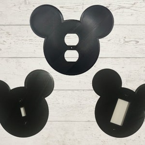 Mickey Mouse Head Light Switch Cover Disney Mickey Mouse Electrical Outlet Cover Toggle, Rocker, and Electric Outlet image 1