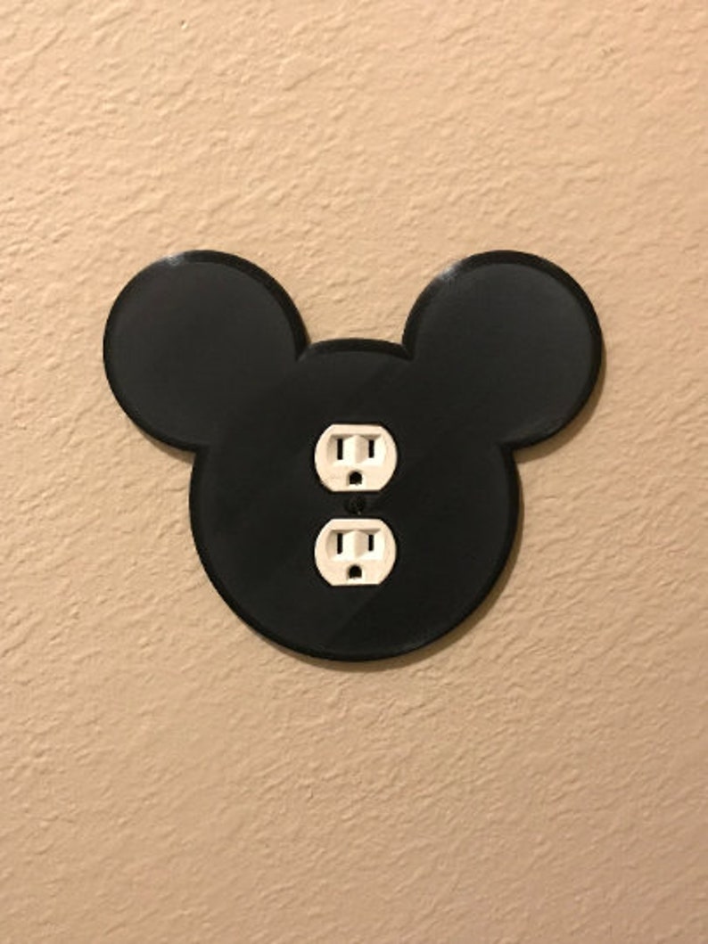 Mickey Mouse Head Light Switch Cover Disney Mickey Mouse Electrical Outlet Cover Toggle, Rocker, and Electric Outlet image 5