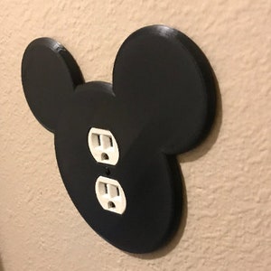 Mickey Mouse Head Light Switch Cover Disney Mickey Mouse Electrical Outlet Cover Toggle, Rocker, and Electric Outlet image 3
