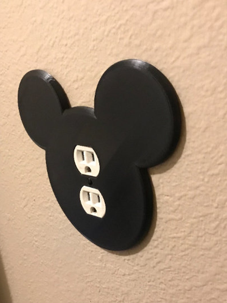 Mickey Mouse Head Light Switch Cover Disney Mickey Mouse Electrical Outlet Cover Toggle, Rocker, and Electric Outlet image 3