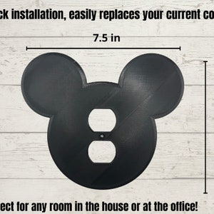 Mickey Mouse Head Light Switch Cover Disney Mickey Mouse Electrical Outlet Cover Toggle, Rocker, and Electric Outlet image 2