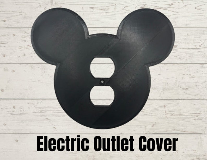 Mickey Mouse Head Light Switch Cover Disney Mickey Mouse Electrical Outlet Cover Toggle, Rocker, and Electric Outlet image 6