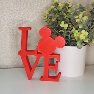 Mickey Love Sign | Disney Love Sign | Multiple Colors and Sizes