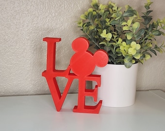 Mickey Love Sign | Disney Love Sign | Multiple Colors and Sizes