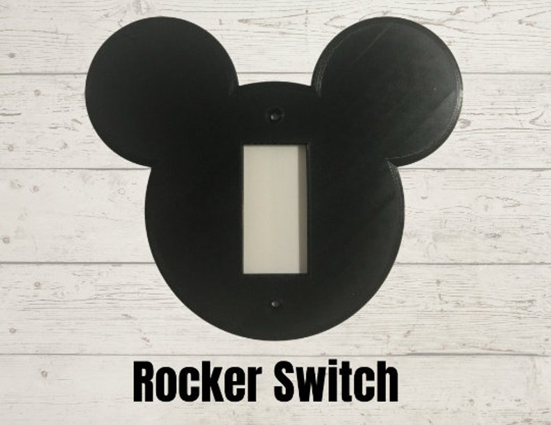 Mickey Mouse Head Light Switch Cover Disney Mickey Mouse Electrical Outlet Cover Toggle, Rocker, and Electric Outlet image 8