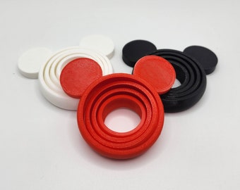 Mickey Mouse Fidget Gyro | Tinker Toys | 3D Printed Gyro Spinner