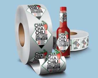 White BOPP Professional Custom Roll Labels