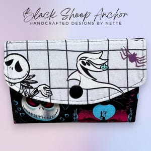 Handmade Single Pocket Wallets - Jack Skellington, Sally
