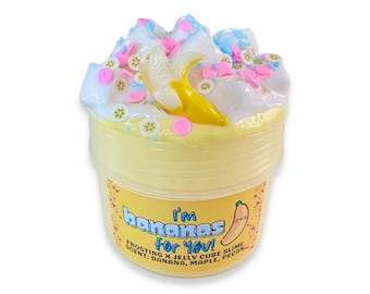 Sou Louca por Você - Slime de Cubos de Gelatina - Slime Perfumado - ASMR - Slime Sensorial - Inclui confeitos de argila e pingente