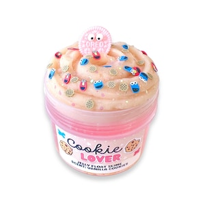 Cookie Lover - jelly float slime - scented slime - ASMR - Sensory Slime - clay sprinkles and charm included