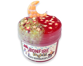 Bonfire Nights - DIY SLIME - Gelee Schleim x Bingsu Perlen Schleim - Duftender Schleim - ASMR - sensorischer Schleim - Charms und Tonstreusel inklusive