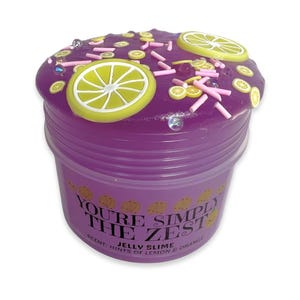 YOU&#39;RE Simply The Zest - jelly slime - Scented Slime - ASMR - Sensory Slime - Clay sprinkles and charm included