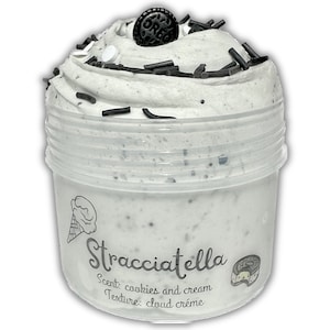 Stracciatella - cloud créme slime - Scented Slime - ASMR - Sensory Slime - Clay sprinkles and charm included