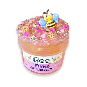 Bee Mine - DIY bingsu slime - scented slime - ASMR - sensory Slime - with clay sprinkles and charm
